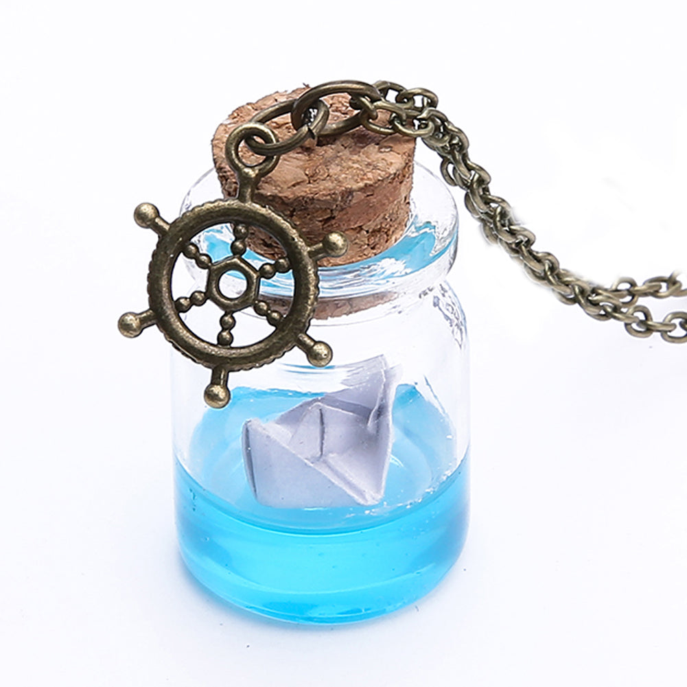 Ocean Wish Bottle Necklace - Surf Sun Sea