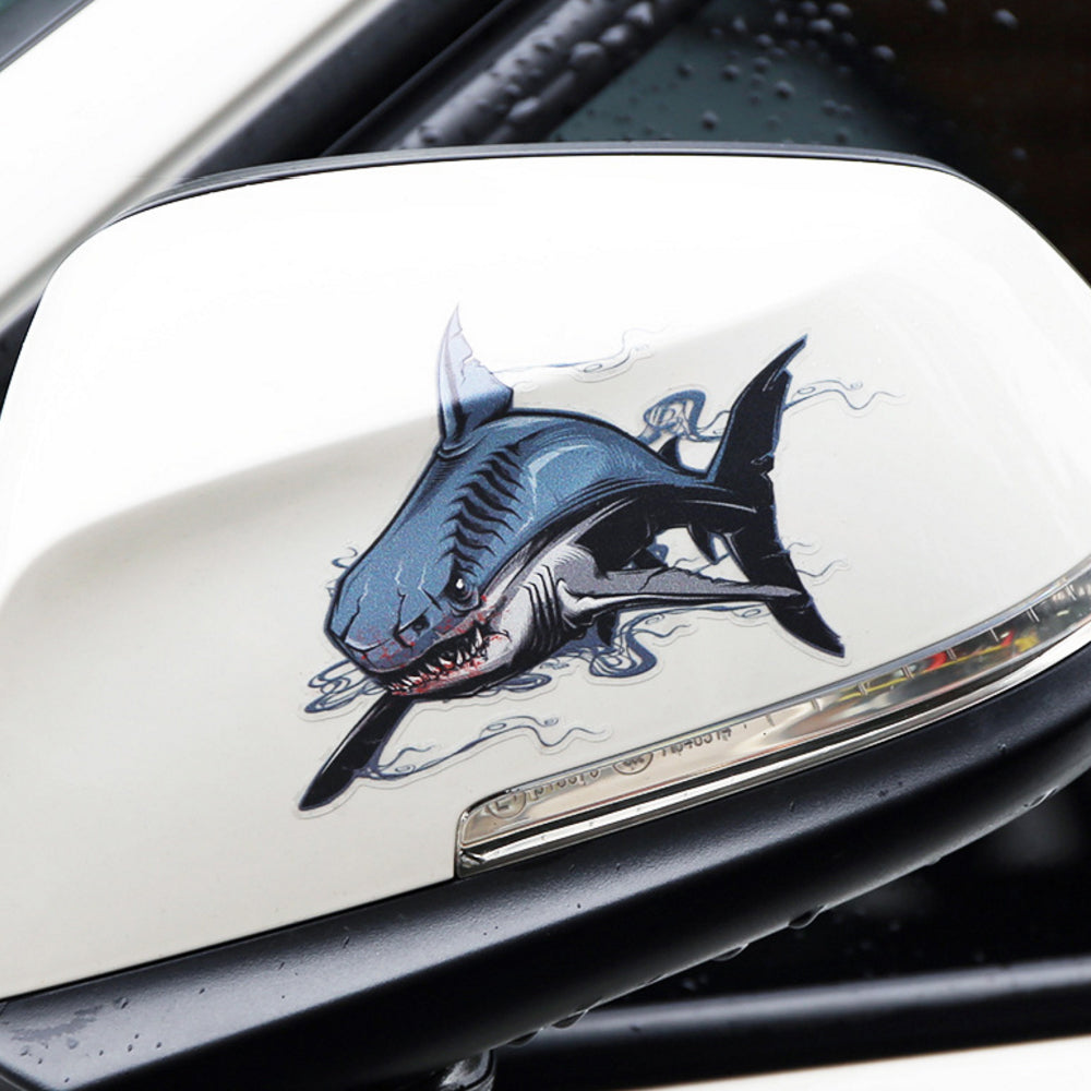 2Pcs/Set Savage Shark Car Stickers - Surf Sun Sea