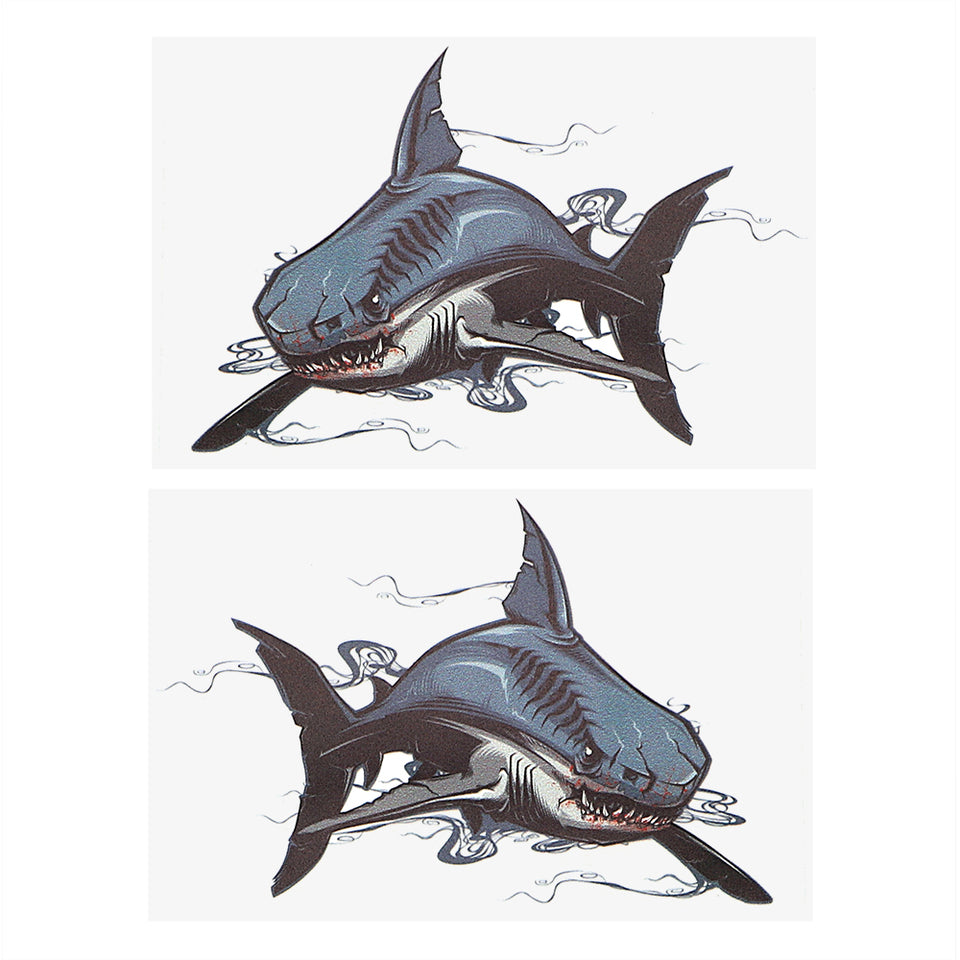 2Pcs/Set Savage Shark Car Stickers – Surf Sun Sea™