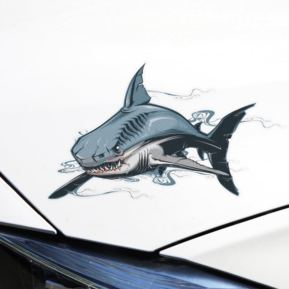 2Pcs/Set Savage Shark Car Stickers - Surf Sun Sea