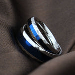 Load image into Gallery viewer, Titanium Blue Ring For Aquatic Lover Men &amp; Women - Surf Sun Sea
