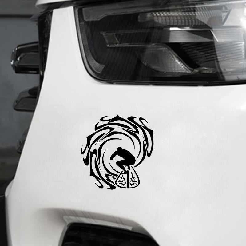 Fire Surfing Car Sticker