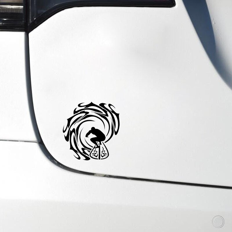 Fire Surfing Car Sticker