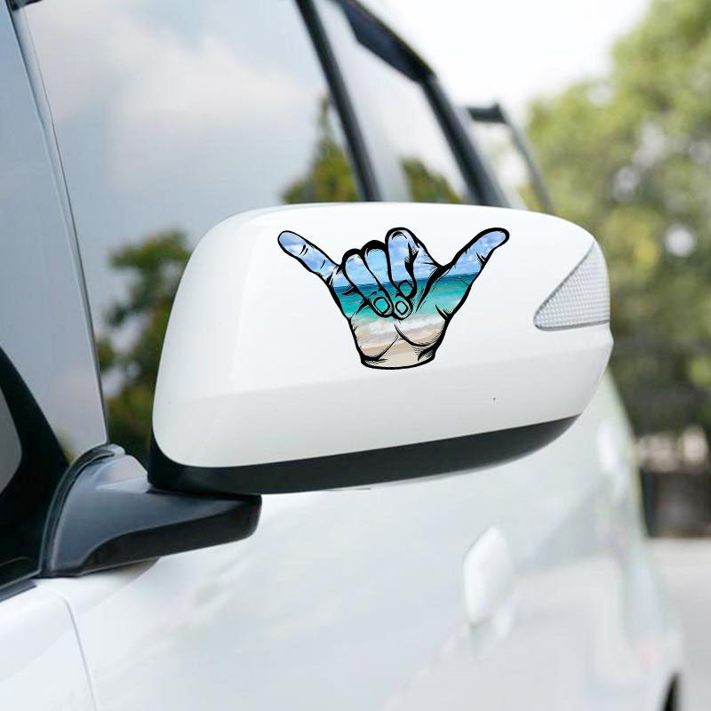 Shaka Hawaii hang loose sticker