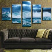 HD PRINTED SEA WAVE 5 PIECE CANVAS - Surf Sun Sea