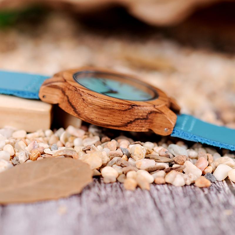 BAMBU BLUE - WOODEN WATCH - Surf Sun Sea