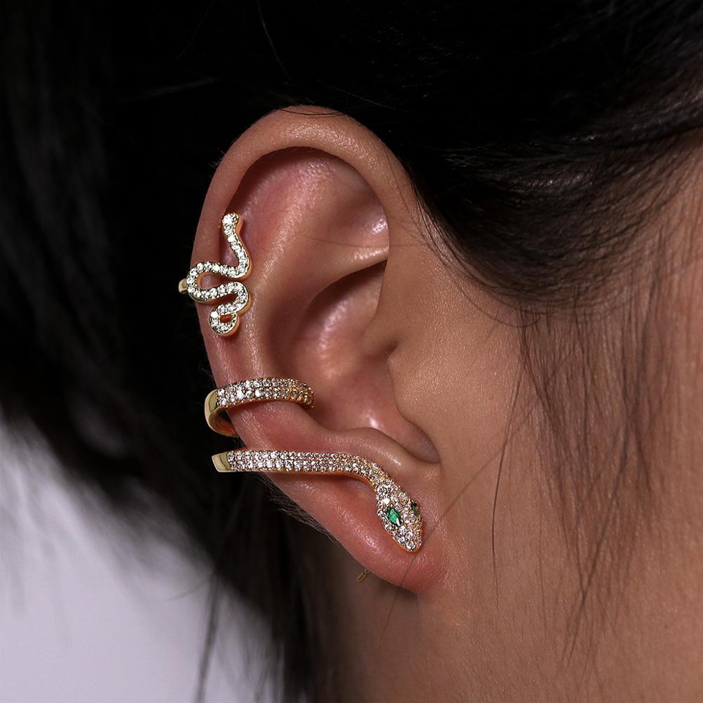 2PCS SNAKE EARRING & CUFF CLIP