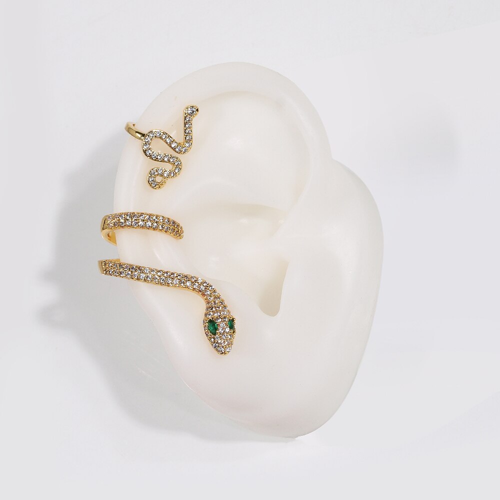 2PCS SNAKE EARRING & CUFF CLIP