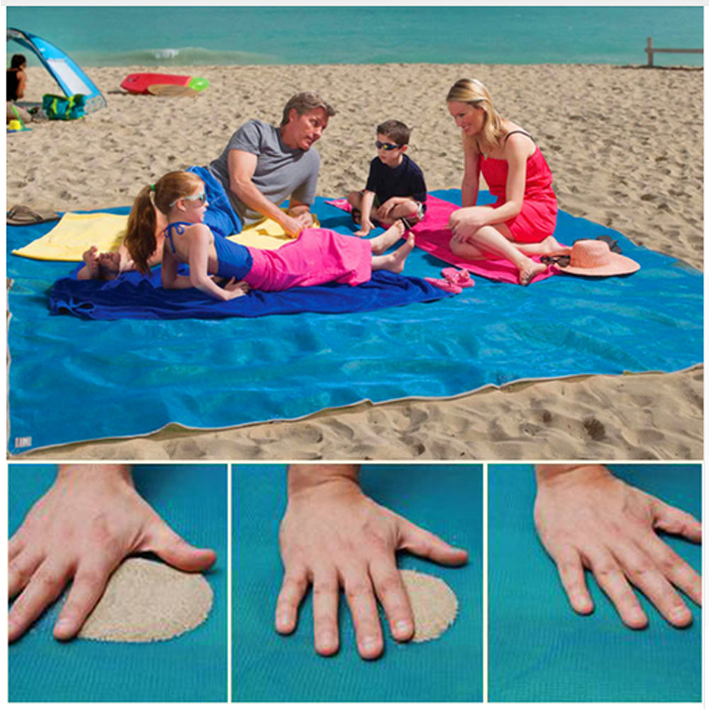 Sand Absorbing Beach Mat - Surf Sun Sea