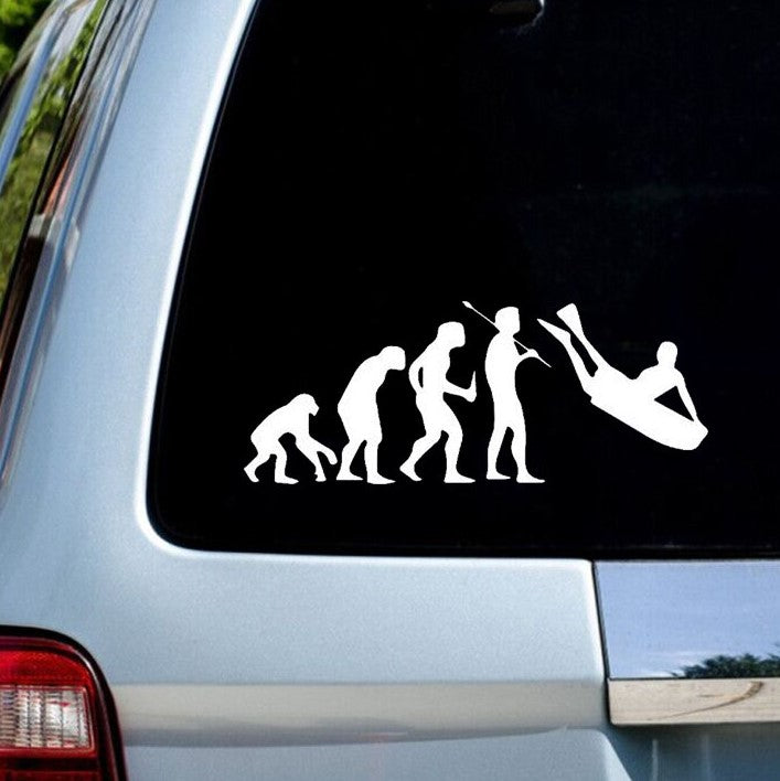 Human Bodyboard Evolution Sticker