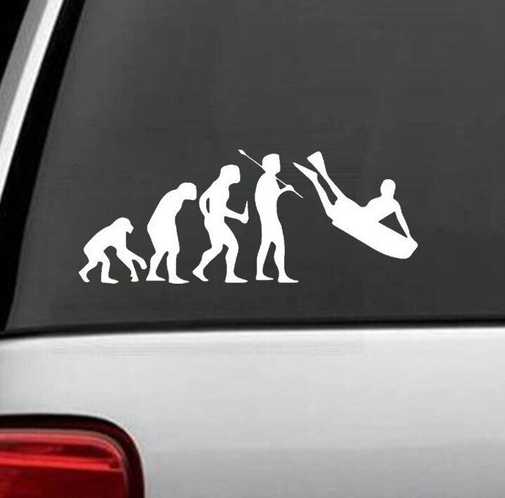 Human Bodyboard Evolution Sticker