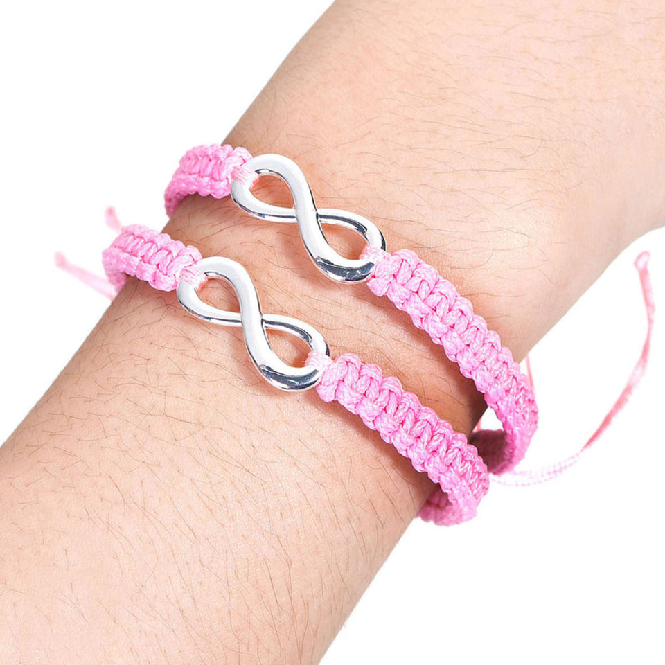Adjustable red string bracelet - infinity knot single slider ❤️ 