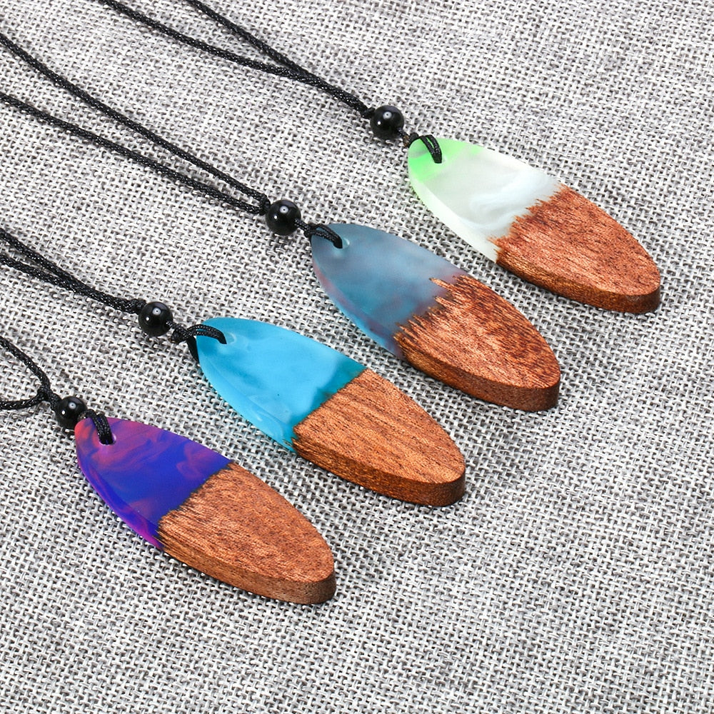 Handmade Wood Surfboard Necklace