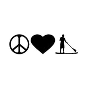 PEACE LOVE PaddleBoarding Sticker