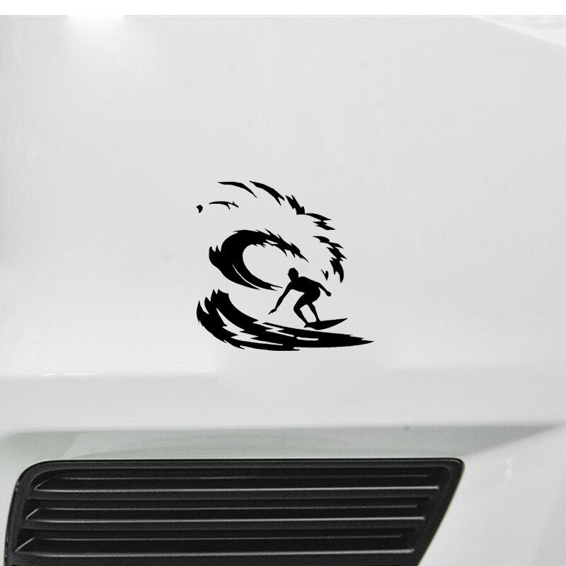 Interesting Surfing Car Sticker