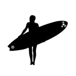 Load image into Gallery viewer, Pretty Female Surfer car sticker

