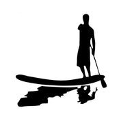 Paddling Canoe Sticker