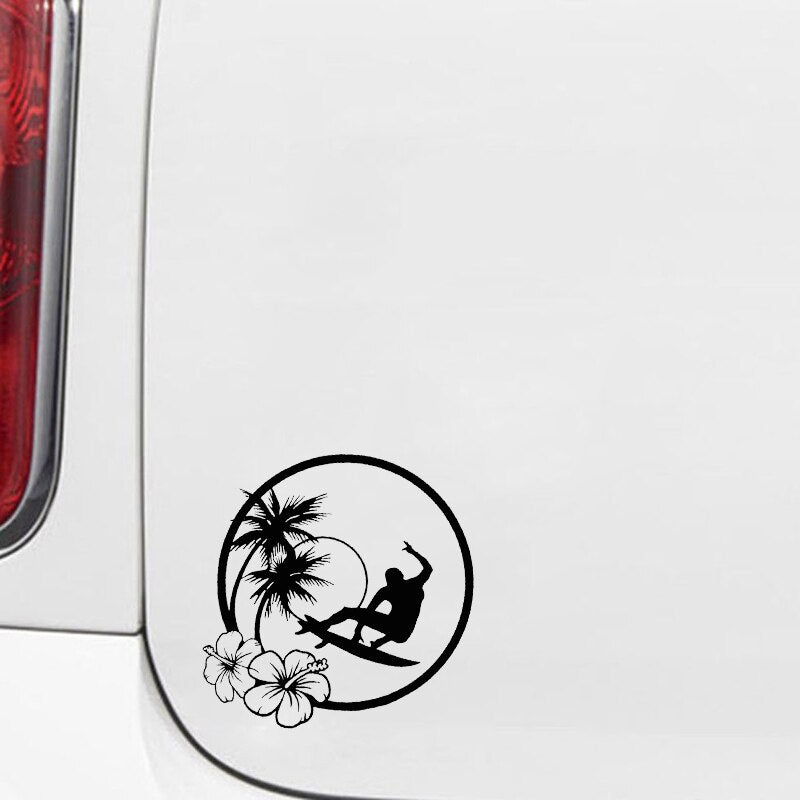 Ocean Surfing Wave Car Sticker