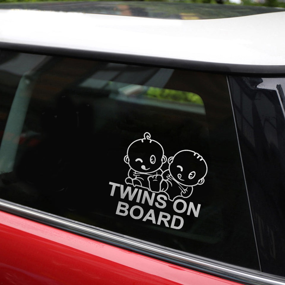 1 PC Lovely Cartoon Decoration Vinyl Decals Car Sticker Twins Baby