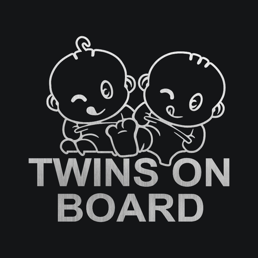 Twins On Board Super Lovable Waterproofing Sticker - Surf Sun Sea