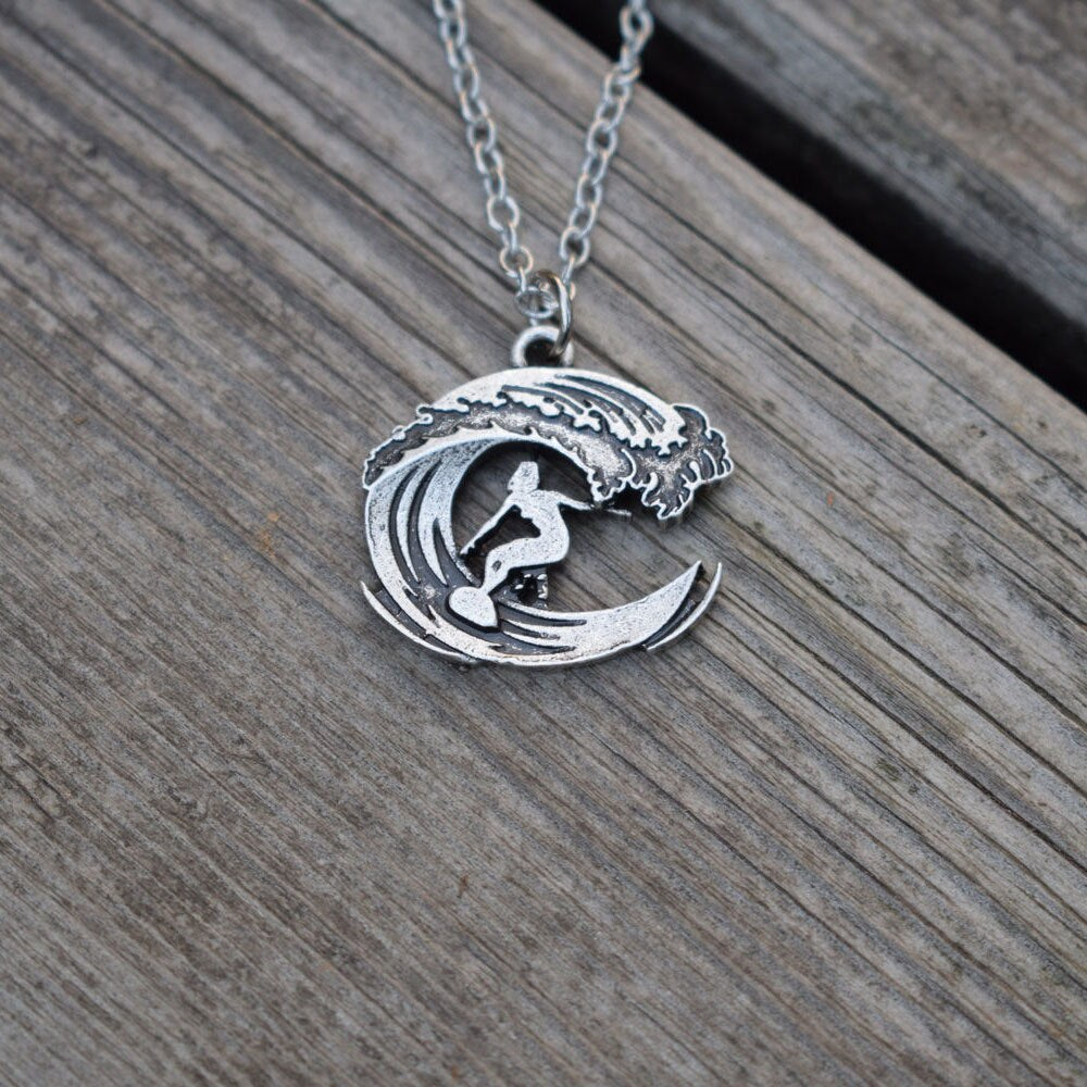 Silver Surfer Girl Necklace