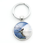 Load image into Gallery viewer, Surfing key Ring - Key Chain - Surf Sun Sea
