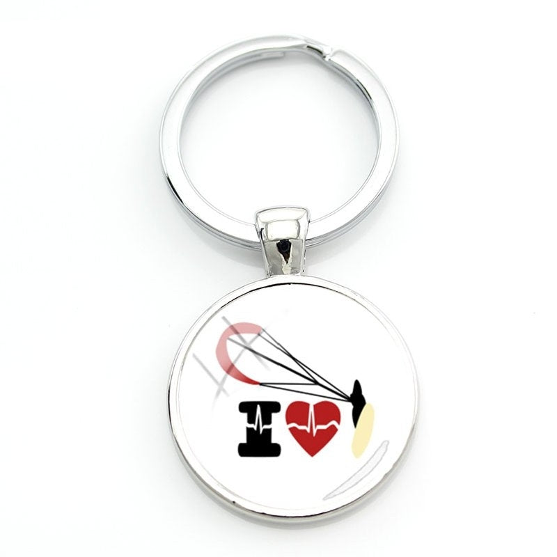 Surfing key Ring - Key Chain - Surf Sun Sea