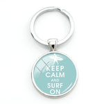Load image into Gallery viewer, Surfing key Ring - Key Chain - Surf Sun Sea
