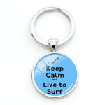 Load image into Gallery viewer, Surfing key Ring - Key Chain - Surf Sun Sea
