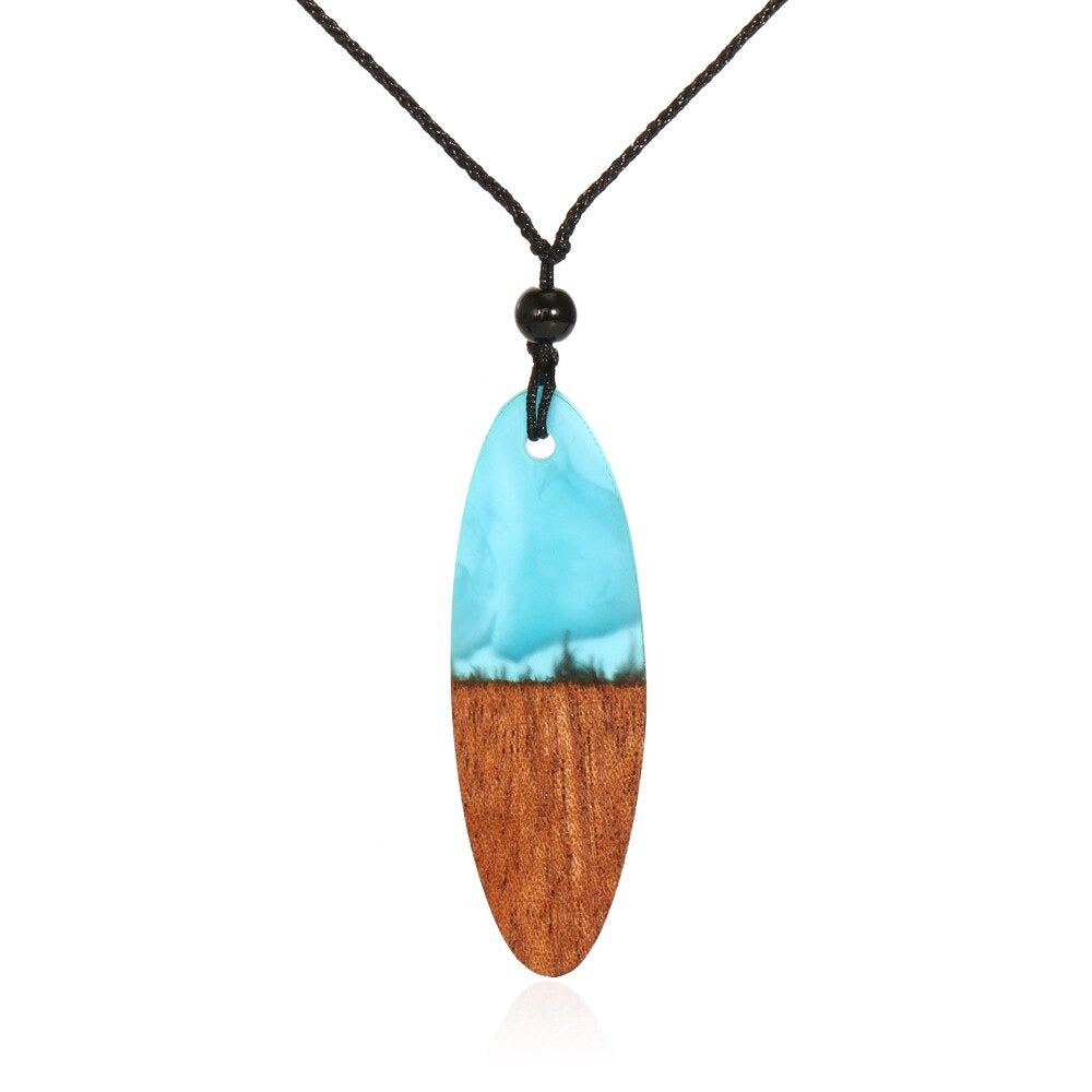 Handmade Wood Surfboard Necklace