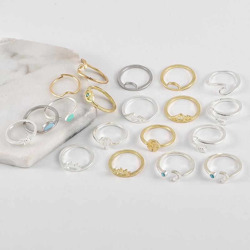 19 Pcs/ Surf Sun Sea Women Rings - Surf Sun Sea