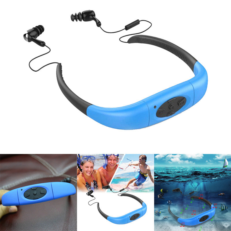 Waterproof music player for swimming,8GB swimming mp3 player with