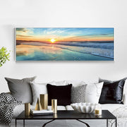 Beautiful Ocean Sunset Seascape Printing For Home Decoration - Surf Sun Sea
