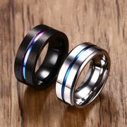 8MM Black Titanium Ring For Men Women - Surf Sun Sea