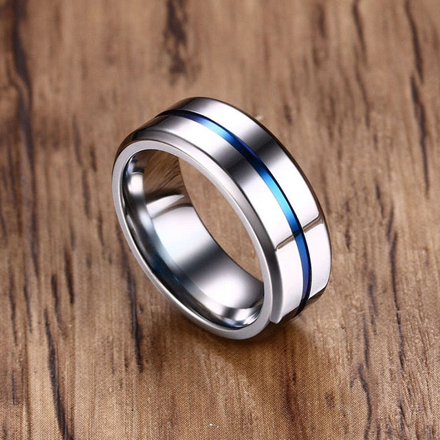 8MM Black Titanium Ring For Men Women - Surf Sun Sea