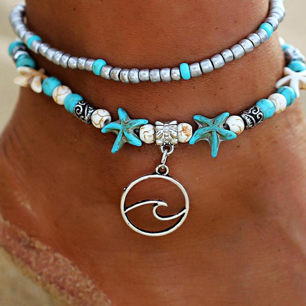 BOHEMIAN SUMMER BEACH  ANKLET - Surf Sun Sea