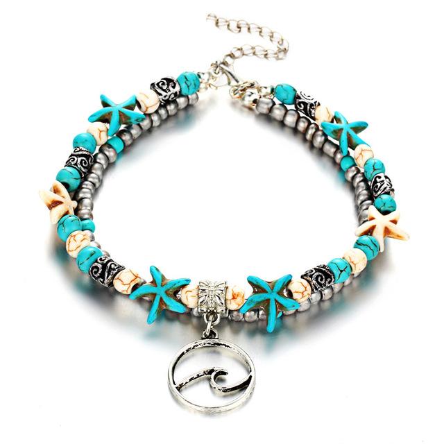 BOHEMIAN SUMMER BEACH  ANKLET - Surf Sun Sea