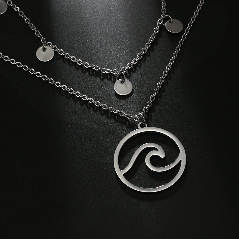 Wave Necklace for Women - Surf Sun Sea