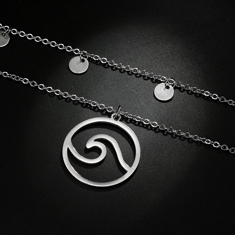 Wave Necklace for Women - Surf Sun Sea