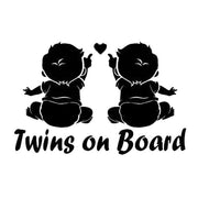 Twins On Board Super Lovable Waterproofing Sticker - Surf Sun Sea