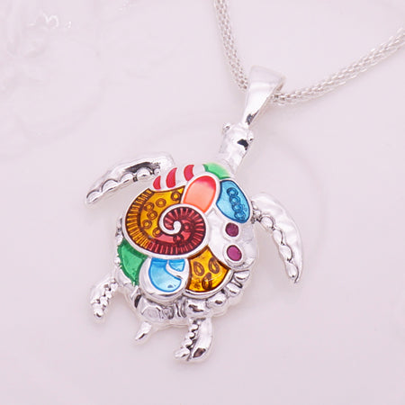 Aqua Sea Turtle & Dragonfly Necklaces - Surf Sun Sea